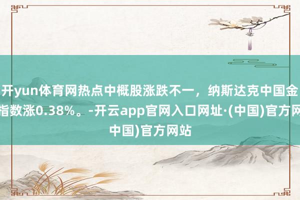 开yun体育网热点中概股涨跌不一，纳斯达克中国金龙指数涨0.38%。-开云app官网入口网址·(中国)官方网站