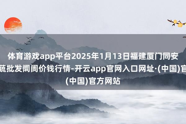 体育游戏app平台2025年1月13日福建厦门同安闽南果蔬批发阛阓价钱行情-开云app官网入口网址·(中国)官方网站