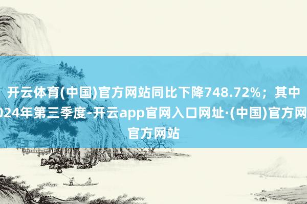 开云体育(中国)官方网站同比下降748.72%；其中2024年第三季度-开云app官网入口网址·(中国)官方网站