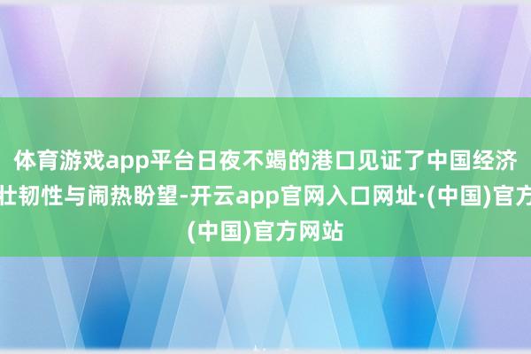 体育游戏app平台日夜不竭的港口见证了中国经济的建壮韧性与闹热盼望-开云app官网入口网址·(中国)官方网站