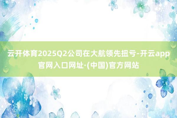 云开体育2025Q2公司在大航领先扭亏-开云app官网入口网址·(中国)官方网站