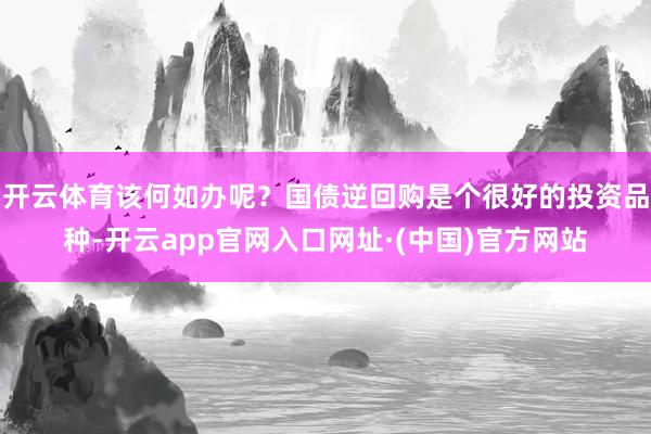 开云体育该何如办呢?国债逆回购是个很好的投资品种-开云app官网入口网址·(中国)官方网站